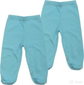 img 1 attached to 👶 Comfy Basic Footie Pants: 2-Pack Unisex Babysoy - Shop Now!