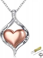 s925 sterling silver heart urn memorial keepsake: elegant cremation pendant necklace, ring, and bracelet logo