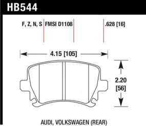 img 1 attached to 🏎️ Hawk Performance HB544Z.628 Performance Ceramic Brake Pad: Exceptional Stopping Power and Durability