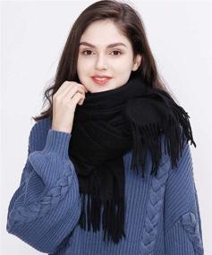 img 3 attached to Cashmere Pashmina Shawls Thicker Scarves Women's Accessories via Scarves & Wraps