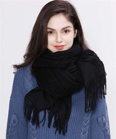 img 1 attached to Cashmere Pashmina Shawls Thicker Scarves Women's Accessories via Scarves & Wraps