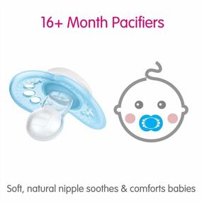 img 2 attached to MAM Baby Pacifier With Original Matte Finish, Nipple Shape For Healthy Oral Development, Sterilizer Case For Boys 16+ Months (2 Pack)