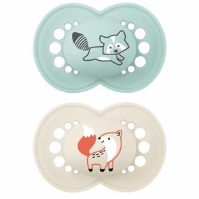 img 4 attached to MAM Baby Pacifier With Original Matte Finish, Nipple Shape For Healthy Oral Development, Sterilizer Case For Boys 16+ Months (2 Pack)