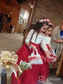 img 6 attached to Детское кружевное платье для рождественского бала 👗 с длинными рукавами - платье для цветочной девочки.