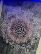 img 1 attached to Dremisland Pink & Grey Mandala Flower Tapestry - Bohemian Chic Wall Decor For Bedding & More review by Karla Matthews