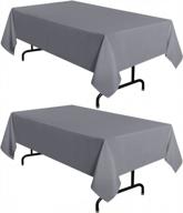 sancua 2 pack light grey tablecloth - elegant and durable 6 feet rectangle table cloth for any occasion logo