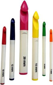 img 3 attached to Big Size Crochet Hooks Set, 6Pcs 20Mm-7Mm For Chunky Yarn Projects