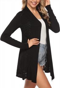 img 2 attached to Stay Fashionably Cozy With IClosam Women'S Open-Front Long Sleeve Cardigan Sweater