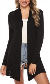 img 3 attached to Stay Fashionably Cozy With IClosam Women'S Open-Front Long Sleeve Cardigan Sweater