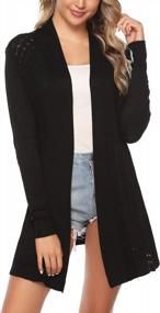 img 4 attached to Stay Fashionably Cozy With IClosam Women'S Open-Front Long Sleeve Cardigan Sweater