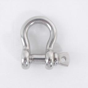img 3 attached to Secure Your Heavy Load With HIGOOD 5/16" Anchor Shackles: 316 Stainless Steel Body & Pin Material. Pack Of 4 Pieces!