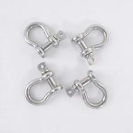 secure your heavy load with higood 5/16" anchor shackles: 316 stainless steel body & pin material. pack of 4 pieces! logo
