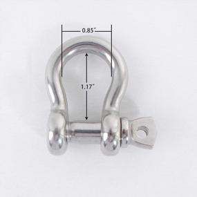 img 2 attached to Secure Your Heavy Load With HIGOOD 5/16" Anchor Shackles: 316 Stainless Steel Body & Pin Material. Pack Of 4 Pieces!