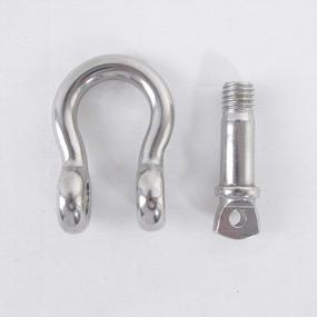 img 1 attached to Secure Your Heavy Load With HIGOOD 5/16" Anchor Shackles: 316 Stainless Steel Body & Pin Material. Pack Of 4 Pieces!