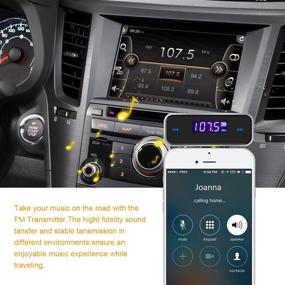 img 3 attached to 🚗 Beinhome FM Transmitter Car Kit with 3.5mm Aux Port - Wireless Audio Adapter for Car iPhone, iPod, iPad, MP3 Players & More!