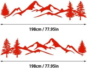 img 2 attached to Sundan 2Pcs Наклейки на боковые части автомобиля Горные наклейки Дерево Лес DIY Виниловая графика для трейлера Camper RV Trailer