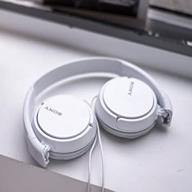 🎧 sony over on ear best stereo extra bass portable headphones headset (white) for apple iphone ipod / samsung galaxy / mp3 player / 3.5mm jack plug cell phone логотип
