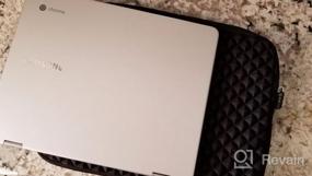 img 6 attached to 12.9 - 14 Inch Laptop/Tablet Sleeve Evecase Diamond Foam Splash Shock Resistant Neoprene Sleeve Bag for Notebook Chromebook, Ultrabook, MacBook Pro/Air 13.3 / iPad Pro 12.9 Tablet - Black - Enhanced SEO