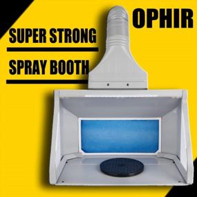 img 3 attached to Переносная кабина для аэрографии OPHIR Portable Super Power с LED-подсветкой, фильтром - идеальна для модельного хобби, рукоделия, маникюра, тортов, росписи футболок.