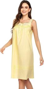 img 2 attached to Hotouch Womens Cotton Sleeveless Nightgown Women's Clothing ~ Lingerie, Sleep & Lounge