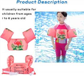 img 1 attached to Kids Swim Vests Life Jacket For Toddlers - Ideal Swim Aids For Children, 30-50 Pounds, With Arm Wings And Life Vest For Baby, Perfect For Pools, Beaches, And More