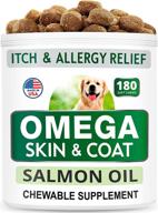 🐶 bark&amp;spark omega 3 for dogs: fish oil treats for dog shedding, skin allergy relief, hot spots treatment, joint health, and coat supplement logo