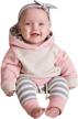 unisex baby hooded sweatsuit with long sleeve top and pants - perfect outfit set for infants logo