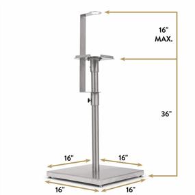 img 3 attached to Adjustable Stainless Steel Hand Sanitizer Stand With Maximum Height Of 52 Inches - Ideal For Commercial Use