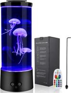 liven up your space with the jellyfish lava lamp – 16 color changing lights, aquarium-style jellyfish tank night light, ideal gift for both adults and kids! logo