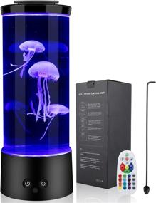 img 4 attached to Liven Up Your Space with the Jellyfish Lava Lamp – 16 Color Changing Lights, Aquarium-Style Jellyfish Tank Night Light, Ideal Gift for Both Adults and Kids!