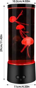 img 3 attached to Liven Up Your Space with the Jellyfish Lava Lamp – 16 Color Changing Lights, Aquarium-Style Jellyfish Tank Night Light, Ideal Gift for Both Adults and Kids!