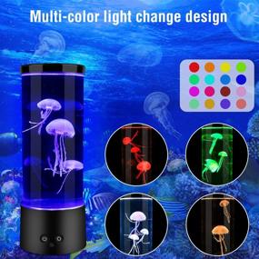 img 1 attached to Liven Up Your Space with the Jellyfish Lava Lamp – 16 Color Changing Lights, Aquarium-Style Jellyfish Tank Night Light, Ideal Gift for Both Adults and Kids!