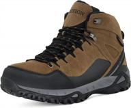 grition men's waterproof hiking boots: lightweight, non-slip & breathable for comfortable outdoor trekking & winter adventures logo