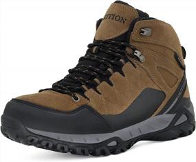 img 4 attached to Мужские непромокаемые походные ботинки GRITION: легкие, нескользящие и дышащие для комфортных походов на свежем воздухе и зимних приключений