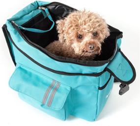 img 2 attached to 👜 Over-The-Shoulder Fashion Designer Collapsible Travel Pet Dog Carrier - PET LIFE, Light Blue, One Size