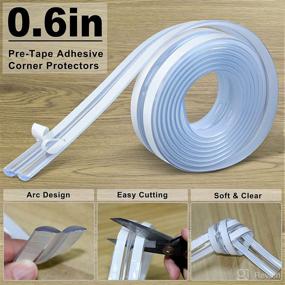 img 3 attached to 👶 6.6ft Baby Proofing Edge Protector Strip - Soft Corner Protectors, 0.6in Width - Pre-Tape Adhesive Edge Guards for Furniture, Cabinets, Tables, Drawers - Protect Against Sharp Corners (No Corner)