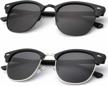 men & women's polarized semi-rimless driving sunglasses - 100% uv blocking protection logo