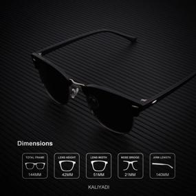 img 1 attached to Men & Women'S Polarized Semi-Rimless Driving Sunglasses - 100% UV Blocking Protection