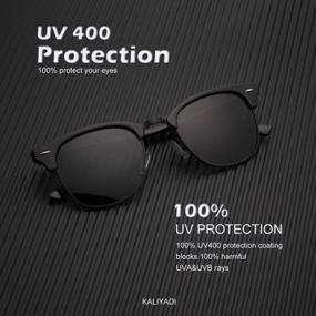 img 3 attached to Men & Women'S Polarized Semi-Rimless Driving Sunglasses - 100% UV Blocking Protection