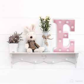 img 3 attached to 🎀 Barnyard Designs Metal Marquee Letter E: Light Up Your Space with a 9” Baby Pink Nursery Initial for Home and Events