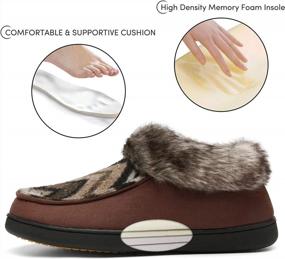 img 1 attached to Stay Cozy In Style: Mishansha Women'S Memory Foam Moccasin Slippers With Fleece Lining And Anti-Skid Rubber Sole