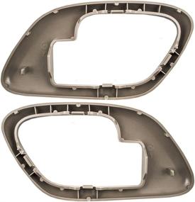 img 2 attached to Brock Replacement Inner Tan Door Handle Trim Bezels - Compatible with Pickup Escalade Tahoe Suburban Yukon