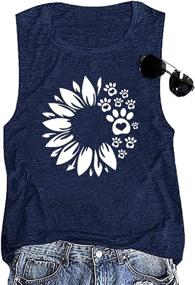 img 4 attached to Sunflower Graphic Sleeveless Summer Workout Dogs