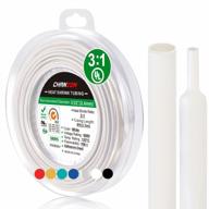 chanzon's marine grade waterproof heat shrink tubing - 3:1 ratio, 8ft roll in white polyolefin sleeving wrap logo