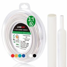 img 4 attached to Chanzon'S Marine Grade Waterproof Heat Shrink Tubing - 3:1 Ratio, 8Ft Roll In White Polyolefin Sleeving Wrap