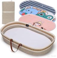 👶 versatile eco storage solutions baby changing basket and keekaroo peanut changing pad for stylish boho nursery decor logo