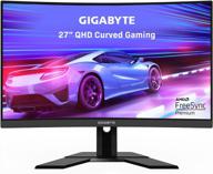 experience seamless visuals with gigabyte response freesync 27 monitor - g27qc-sa: curved, 165hz, 2560x1440p, hdr & flicker-free technology. logo