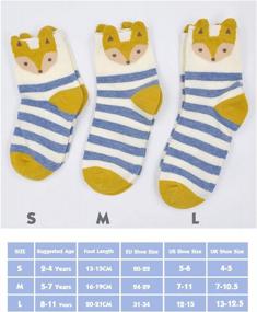 img 2 attached to Cute Cartoon Animal Socks For Kids - Soft & Breathable Cotton Crew Socks For Boys & Girls