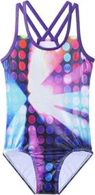 img 4 attached to TFJH Leotards Gymnastics Athletic Dancewear Girls' Clothing ~ Active