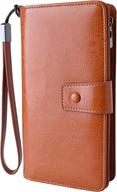 👜 stylish and versatile capacity blocking leather wristlet - women's handbag & wallet combo logo
